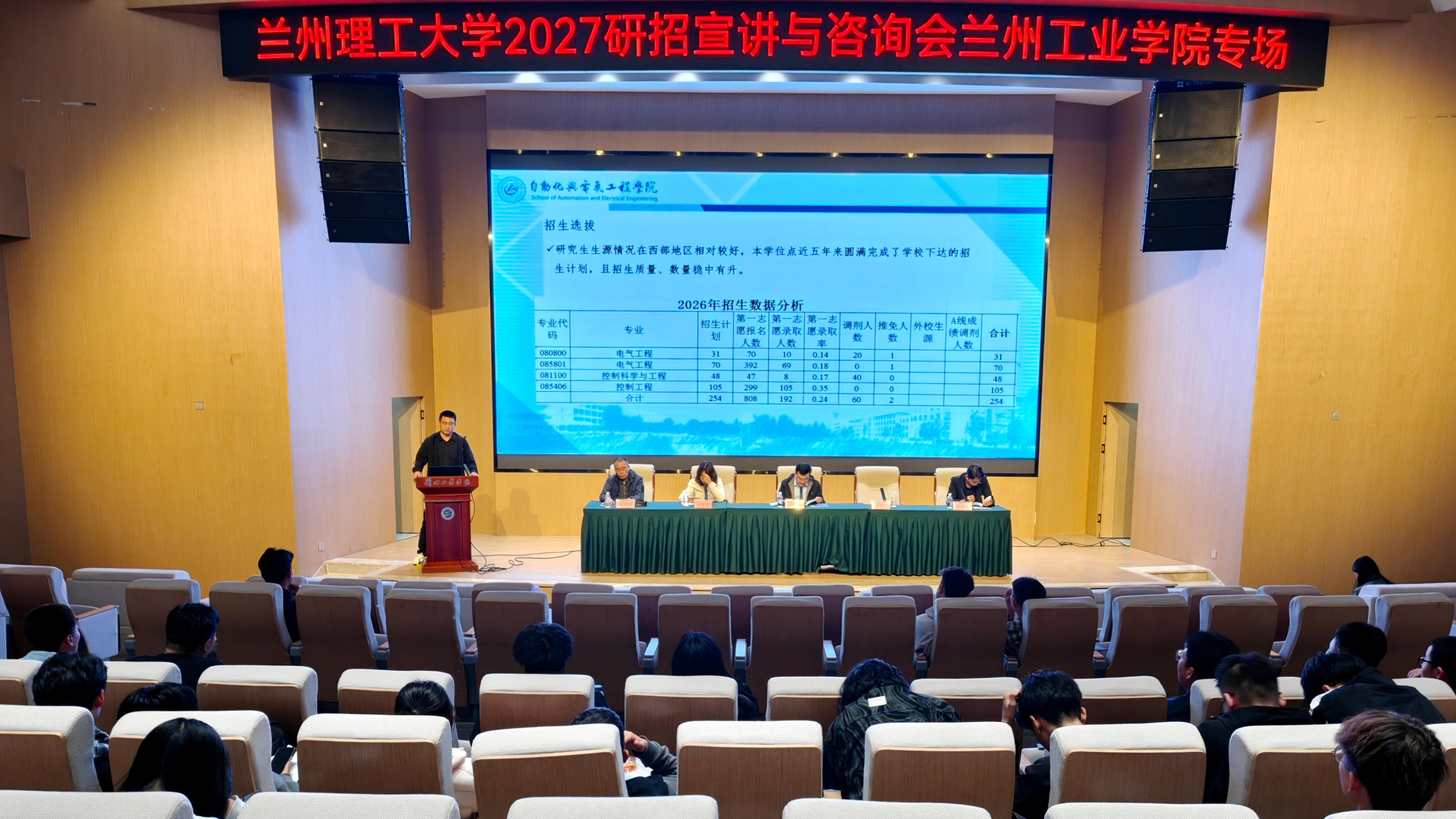 兰州理工大学来我校开展工科类考研宣讲与咨询会